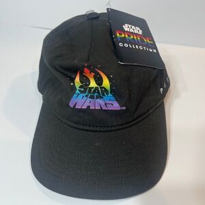 Star Wars Pride Collection Black Baseball Cap Rainbow Logo Adjustable LGBT